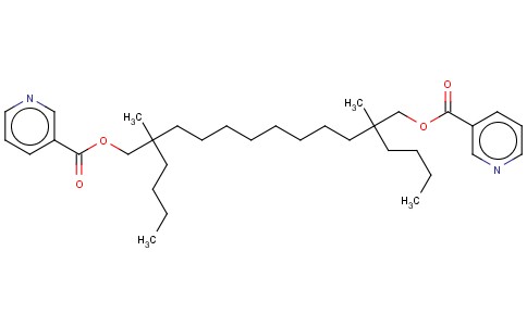 NICOTINIC ACID, 2,11-DIBUTYL-2,11-DIMETHYLDODECAMETHYLENE ESTER